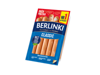 Virtos rūkytos kiaulienos dešrelės Berlinki 450 g