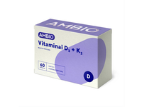 AMBIO VITAMINAI D3 2000IU IR K2 45mcg, 60 kapsulių