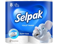 Tualetinis popierius SELPAK, 3 sluoksniai, 16.8 metrai, 150 lapelių, 8 vnt.