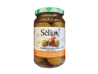 Žaliosios alyvuogės SELIA, įdarytos migdolais, 370 g