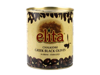 Alyvuogės ELITA juodosios, be kauliukų, L dydis, 850 g/ 400 g