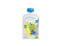 KOŠĖ Eko Obuolių, mėlynių, bananų, avižų - 6 mėn 90g Pouch MARMALUZI