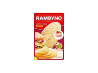 Rambyno Lydytas pjaustytas sūris su kumpiu 45% rieb., 150 g