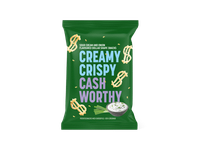 Bulvių užkandis DOLLAR SNACK, grietinės, svogūnų sk., 50 g