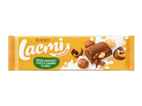 Pieninis šokoladas LACMI su lazdynų riešutais ir karamele, 295 g