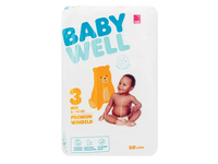 Sauskelnės BABYWELL Midi 3 dydis, 50 vnt 