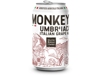 Alus MONKEY, Umbriaca Italian Grape ALE, 10%, 0,33 l, skardinė D