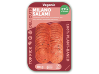 Augalinės kilmės dešra SALAMI MILANO, 80 g