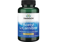 SWANSON Acetyl L-karnitinas 500mg. 100 Kaps.