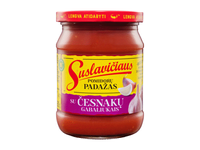 Pomidorų padažas SUSLAVIČIAUS su česnakų gabaliukais, 500 g