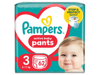 Sauskelnės JP, 3 dydis 6 - 11 kg. PAMPERS PANTS, 60 vnt.