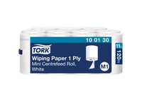 Popieriniai rankšluosčiai TORK M1 Advanced Mini, 1 sl., baltos sp., 120 m, 100130