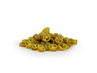 Jalapeno griežinėliai, TOP, 10-40 mm, tiesiai supjaustyti, maišelyje, 500 g