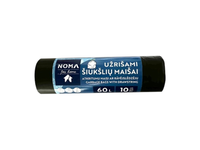 Užrišami šiukšlių maišai NOMA for HOME,  LDPE, 60l, 10vnt