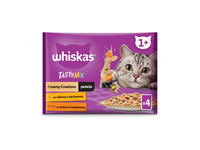 Konservuotas kačių ėdalas WHISKAS TASTY MIX CREAMY, 4 x 85 g, 340 g
