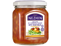 Pupelės pomidorų padaže NEZHIN, su daržovėmis, 450 g