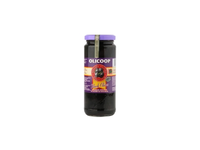 Alyvuogės OLICOOP, juodos su kauliukais, S dydis, 345 g/ 200 g