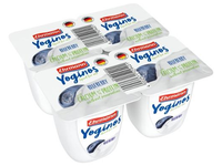 Jogurtas YOGINOS, su mėlynėmis, 0,1%, 4x100 g