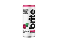 Energinis gėrimas BRITE, aviečių ir mėtų skonio, 330 ml, skardinė