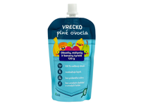 Obuolių, mėlynių, bananų tyrelė VRECKO, 120 g