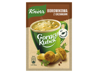 Greitai paruošiama baravykų sriuba KNORR CUP-A-SOUP su skrebučiais, 15 g