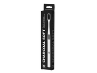 WOOM dantų šepetėlis CHARCOAL SOFT, juodas, 1 vnt.