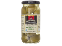 Žaliosios alyvuogės GOURMANTE, įdarytos feta, alyvuogių aliejuje, 244 g