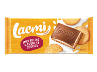 Pieninis šokoladas LACMI su pieniniu įdaru ir sausainiais, 100 g