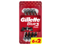 Vienkartiniai skustuvai GILLETTE BLUE 3 Plus Red, 6+2vnt
