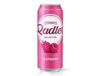 Alaus kokteilis UTENOS RADLER RASPBERRY (2%), 500 ml