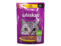 Konserv. vyresnių kačių ėdalas WHISKAS su paukštiena, 4x85 g, 340 g