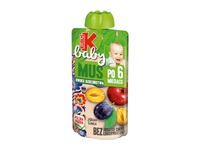 Obuolių ir slyvų tyrelė su vitaminu C nuo 6 mėn. , Kubuš baby, 120g 