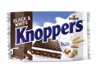 Vaflinis batonėlis KNOPPERS BLACK & WHITE, 25 g