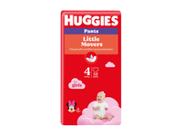 Mergaičių sauskelnės-kelnaitės HUGGIES PANTS 4 (9-14 kg), 52 vnt.
