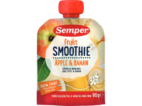 Geriamoji bananų ir obuolių tyrė SEMPER, 6 mėn., 90 ml