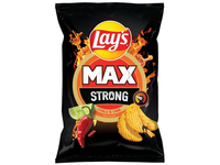 Čili pipirų ir žaliųjų citrinų skonio bulvių traškučiai LAY'S MAX STRONG, 120 g
