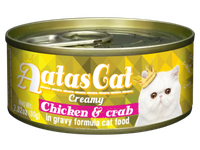 Konservuotas ėdalas katėms AATAS, Creamy Chicken and Crab, skardinėje, 80 g