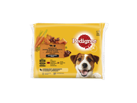 Konservuotas šunų ėdalas PEDIGREE su jaut., ėriena, kalak., 400 g