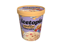 	Grietininiai valgomieji ledai ICETOPIA su miško uogų įdaru, sausainiais, 310 g