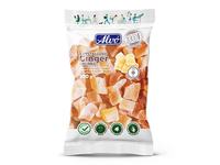 Cukruoti imbiero kubeliai ALVO, 100 g