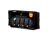 Valgomieji ledai MONACO su sausainiais ant pagaliuko,4 porcijos,  320 g, 560 ml