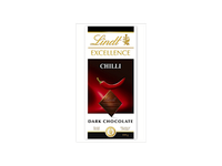 Juodasis šokoladas LINDT EXCELLENCE su aitr. paprikomis, 100 g