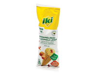 Karamelės skonio valgomieji ledai IKI vafliniame ragelyje su karameliniu įdaru, 200 ml