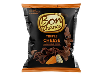 Juodos duonos traškučiais trijų sūrių skonio BON CHANCE, 240 g