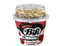 Jogurtas BIFI Creamy, su vyšniomis ir granola , 6%. 200 g