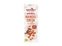 Ekologiškas migdolų gėrimas NATURLI' be pridėtų cukrų, 1 l