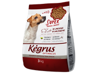 Visavertis pašaras KĖGRUS, optimalus, suaugusiems šunims, su jautiena, 3kg