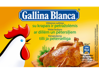 Vištienos sultinys GALLINA BLANCA, su krapais ir petražolėmis, 8 vnt.