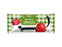 Glaist. VILKYŠKIŲ varškės sūrelis su žemuogėmis, 23 % rieb., 40 g