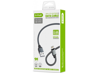 Pilkas USB-A - LIGHTING laidas D-FRUIT (1m), 1vnt.